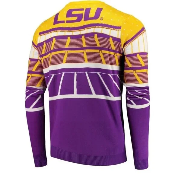 LSU Tigers Bluetooth Light Up Ugly Christmas Sweater SZ XL Louisiana State